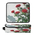 thumbnail image 1 of Hair Tool Organizer Bag with Heat Resistant Mat Removable Travel Storage Case for Hot Air Brushes Curling Irons Red Roses on The Wall, 1 of 8