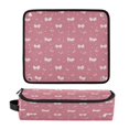 thumbnail image 1 of Hair Tool Organizer Bag with Heat Resistant Mat Removable Travel Storage Case for Hot Air Brushes Curling Irons Small Bows and Dots Pattern, 1 of 8