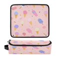 thumbnail image 1 of Hair Tool Organizer Bag with Heat Resistant Mat Removable Travel Storage Case for Hot Air Brushes Curling Irons Summer Ice Cream Pattern, 1 of 8