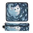 thumbnail image 1 of Hair Tool Organizer Bag with Heat Resistant Mat Removable Travel Storage Case for Hot Air Brushes Curling Irons Swirl Fish and Cat, 1 of 8