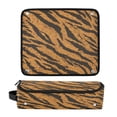 thumbnail image 1 of Hair Tool Organizer Bag with Heat Resistant Mat Removable Travel Storage Case for Hot Air Brushes Curling Irons Tiger Stripes Pattern, 1 of 8