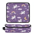 thumbnail image 1 of Hair Tool Organizer Bag with Heat Resistant Mat Removable Travel Storage Case for Hot Air Brushes Curling Irons Unicorns with Rainbows and Clouds, 1 of 8