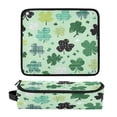 thumbnail image 1 of Hair Tool Organizer Bag with Heat Resistant Mat Removable Travel Storage Case for Hot Air Brushes Curling Irons Various Patterns Shamrocks, 1 of 8