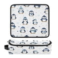 thumbnail image 1 of Hair Tool Organizer Bag with Heat Resistant Mat Removable Travel Storage Case for Hot Air Brushes Curling Irons Various Poses Penguin Patterns, 1 of 8