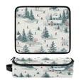 thumbnail image 1 of Hair Tool Organizer Bag with Heat Resistant Mat Removable Travel Storage Case for Hot Air Brushes Curling Irons Vintage Christmas Winter Scene, 1 of 8
