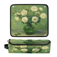 thumbnail image 1 of Hair Tool Organizer Bag with Heat Resistant Mat Removable Travel Storage Case for Hot Air Brushes Curling Irons White Roses in A Vase, 1 of 8