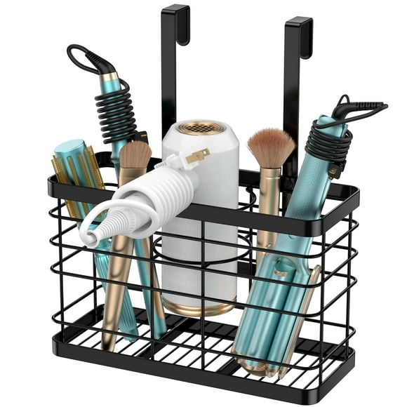 Hair Tool Organizer - Blow Dryer Holder /Hair Dryer Holder Cabinet Door, Bathroom Organizer Hair Care & Styling Tools Storage Basket for Hair Dryer, Curling Irons, Hair Straighteners