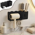 thumbnail image 1 of Hair Tool Organizer Wall Mount No Drill, Hair Dryer Holder for Flat Iron Curling Wand – Rustproof ABS Bathroom Storage Rack for Dorm, Apartment, RV, Small Spaces, 1 of 6