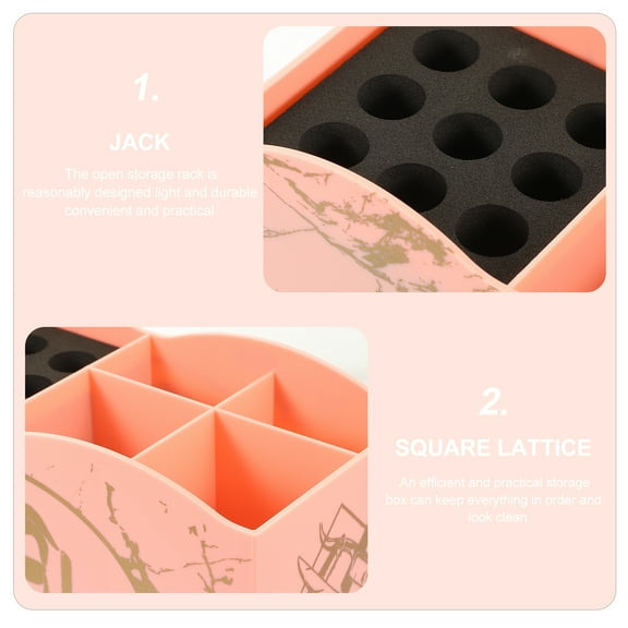 Toyvian Hair Styling Tool Storage Box Salon Supplies Hairstylist Pink 1Pack