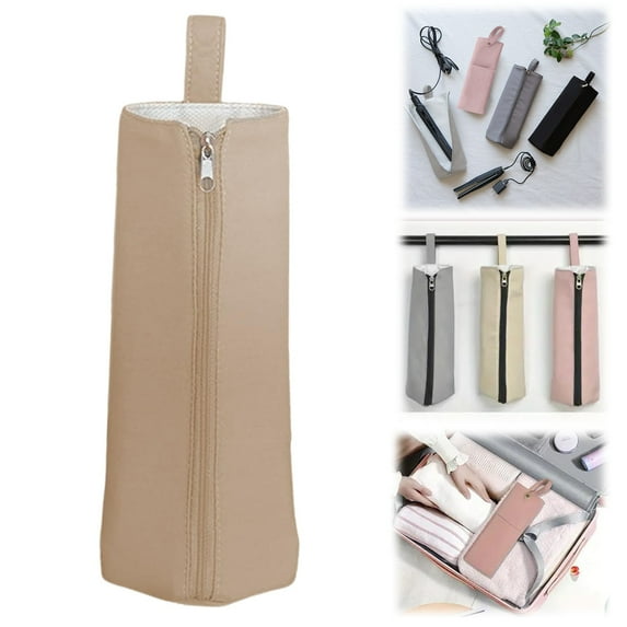 Hair Tool Travel Bag Cozival Heat-Resistant Hair Tool Travel Bag with Zipper - Portable Organizer Mat for Curling Irons & Straighteners, Lightweight Case for Home & Trips, Heat Resistant Organizer