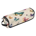 thumbnail image 1 of Hair Tool Travel Bag with Heat Resistant Mat for Flat Iron Straighteners Curling Iron Makeup Toiletries & Haircare Accessories Vibrant Polka Dot Butterfly, 1 of 8