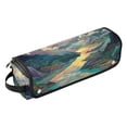 thumbnail image 1 of Hair Tools Storage with Heat Resistant Mat- Alternating Red and Green Printed Curling Iron Travel Bag/Flat Iron Case for Women, 1 of 8