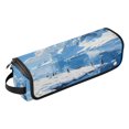 thumbnail image 1 of Hair Tools Storage with Heat Resistant Mat- Antarctica Pattern Printed Curling Iron Travel Bag/Flat Iron Case for Women, 1 of 8