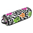 thumbnail image 1 of Hair Tools Storage with Heat Resistant Mat- Black and White Pattern Printed Curling Iron Travel Bag/Flat Iron Case for Women, 1 of 8