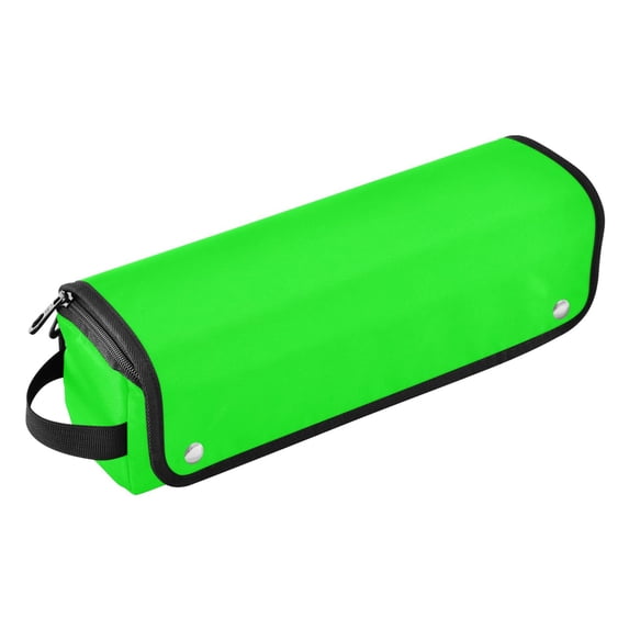 Hair Tools Storage with Heat Resistant Mat- Bright Emerald Green Printed Curling Iron Travel Bag/Flat Iron Case for Women