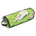 thumbnail image 1 of Hair Tools Storage with Heat Resistant Mat- Cat Playing Pattern Printed Curling Iron Travel Bag/Flat Iron Case for Women, 1 of 8