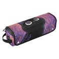 thumbnail image 1 of Hair Tools Storage with Heat Resistant Mat- Cat's Eyes with Light Printed Curling Iron Travel Bag/Flat Iron Case for Women, 1 of 8