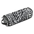 thumbnail image 1 of Hair Tools Storage with Heat Resistant Mat- Deep Black and White Printed Curling Iron Travel Bag/Flat Iron Case for Women, 1 of 8