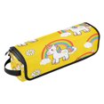 thumbnail image 1 of Hair Tools Storage with Heat Resistant Mat- Flower and Cloud Patterns Printed Curling Iron Travel Bag/Flat Iron Case for Women, 1 of 8
