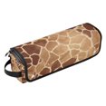 thumbnail image 1 of Hair Tools Storage with Heat Resistant Mat- Giraffe Skin Pattern Printed Curling Iron Travel Bag/Flat Iron Case for Women, 1 of 8