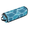 thumbnail image 1 of Hair Tools Storage with Heat Resistant Mat- Interwoven by Lines Printed Curling Iron Travel Bag/Flat Iron Case for Women, 1 of 8