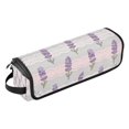 thumbnail image 1 of Hair Tools Storage with Heat Resistant Mat- Purple Reed Grass Printed Curling Iron Travel Bag/Flat Iron Case for Women, 1 of 8