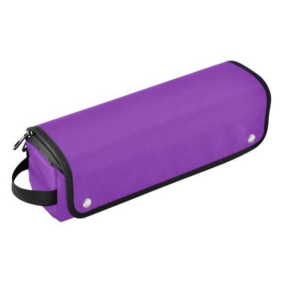 Hair Tools Storage with Heat Resistant Mat- Purple Style Background Printed Curling Iron Travel Bag/Flat Iron Case for Women