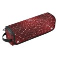 thumbnail image 1 of Hair Tools Storage with Heat Resistant Mat- Red Web Printed Curling Iron Travel Bag/Flat Iron Case for Women, 1 of 8
