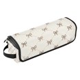 thumbnail image 1 of Hair Tools Storage with Heat Resistant Mat- Ribbons Pattern Printed Curling Iron Travel Bag/Flat Iron Case for Women, 1 of 8