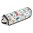 thumbnail image 1 of Hair Tools Storage with Heat Resistant Mat- Sailing Printed Curling Iron Travel Bag/Flat Iron Case for Women, 1 of 8