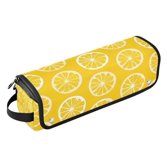 Hair Tools Storage with Heat Resistant Mat- Simple Print Curling Iron Travel Bag/Flat Iron Case for Women