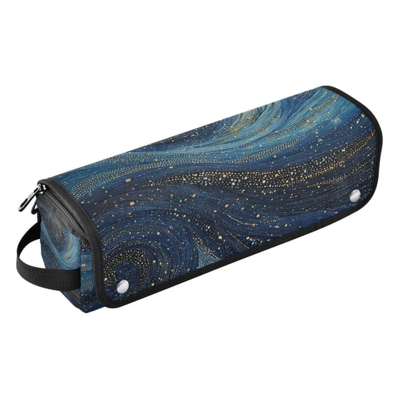 Hair Tools Storage with Heat Resistant Mat- Starry Sky Printed Curling Iron Travel Bag/Flat Iron Case for Women