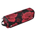 thumbnail image 1 of Hair Tools Storage with Heat Resistant Mat- The Perfect Red Rose Pattern Printed Curling Iron Travel Bag/Flat Iron Case for Women, 1 of 8