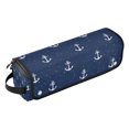 thumbnail image 1 of Hair Tools Storage with Heat Resistant Mat- White Shape Printed Curling Iron Travel Bag/Flat Iron Case for Women, 1 of 8