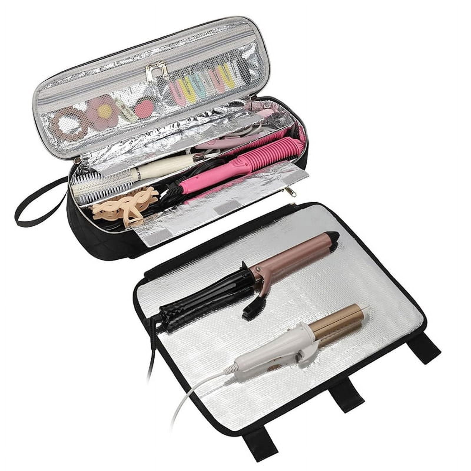 Grey Hair Tools Travel Bag Amazon.com : FAMOPLAY Hair Tools Travel Bag with Heat  main image 4