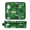 thumbnail image 1 of Hair Tools Travel Bag Heat-Resistant Curling Iron Organizer Bag with Detachable Heatproof Mat Travel Storage Case Green Halloween-themed Pattern, 1 of 8