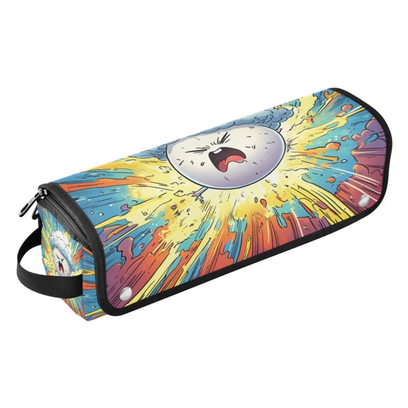 Hair Tools Travel Bag with Removable Heat Resistant Mat for Straighteners, Curling Iron and Haircare Accessories Comic Book Panel