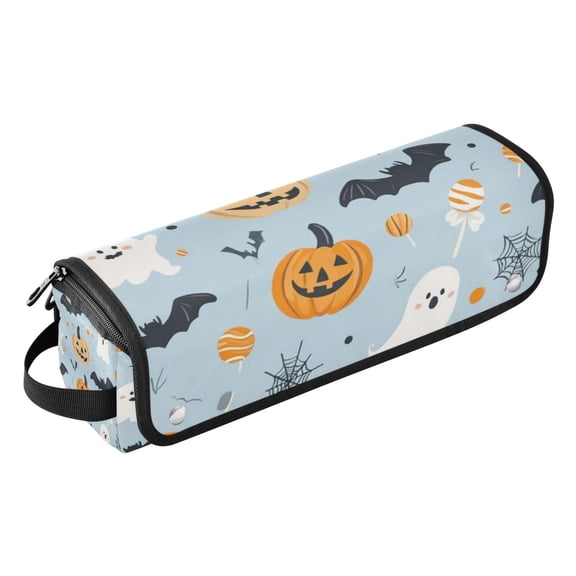 Hair Tools Travel Bag with Removable Heat Resistant Mat for Straighteners, Curling Iron and Haircare Accessories Cute Halloween-themed Clipart