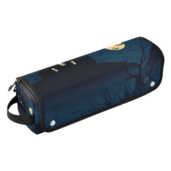 Hair Tools Travel Bag with Removable Heat Resistant Mat for Straighteners, Curling Iron and Haircare Accessories Halloween Background Design Element