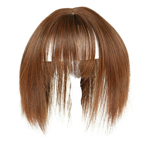 Hair Toppers for Thinning Hair Women, Mini Fringe French Bang Wig, Forehead Topper, Round 3D Toppers Hair Pieces, Synthetic Fiber Hairpiece