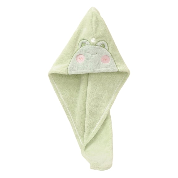 Hair Towel Rapid Drying Turban for Curly Hair Soft Fleece Towels Twist with Button for Women Kids Students