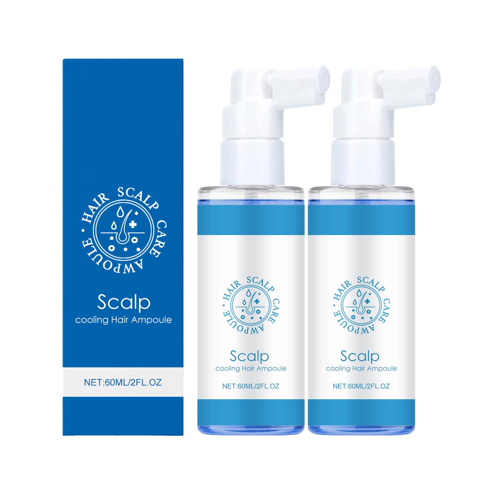 Scalp Cooling Ampulle – Kühlende Kopfhautpflege Für Glänzendes, Gepflegtes Haar, 20g Mit Rollerball