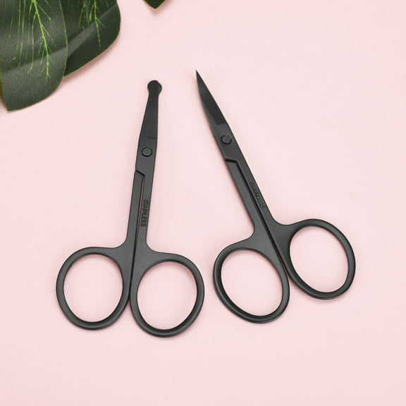 Hair Trimmer,Eyebrow Nail Scissors 2pcs Scissors Hair Set And Nose Hair Nose Hair Scissors Eyebrow And Nose Hair Set Eyebrow Wemay Ntbl Eryue Simbae Black
