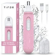 Hair Trimmer for Face Eyebrow Nose Ear Body Hair Trimming, All in ONE Hair Remover for Women & Men,Painless Waterproof USB Electric Trimmer with 2 Extra Replaceable Dual-Edge Blades-Pink