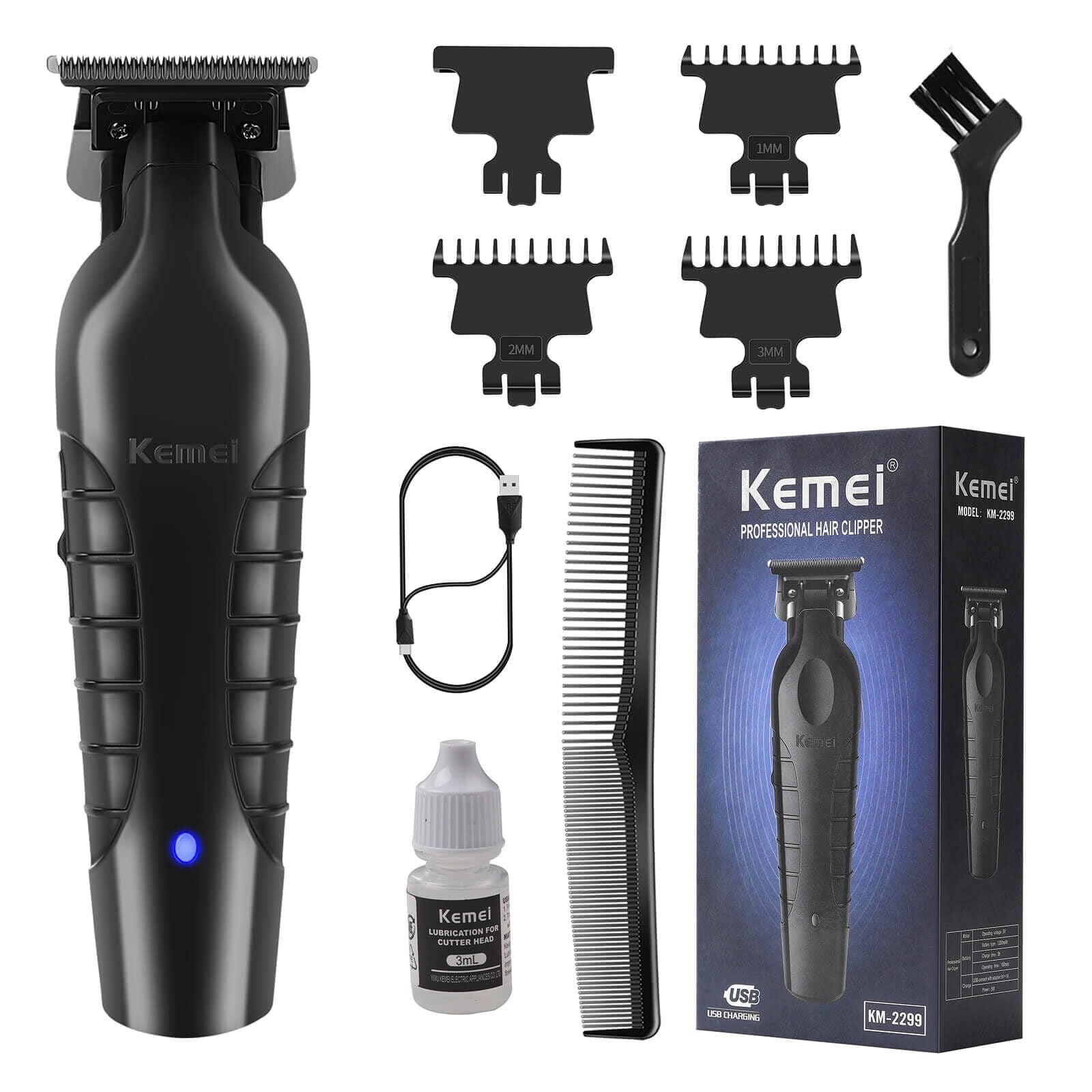 kuryume KEMEI 2299 Professional Hair Trimmer, Cordless Haircut Clippers