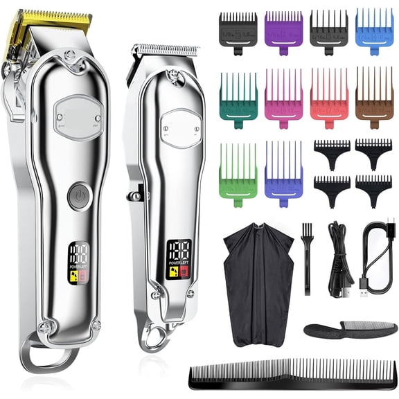 Hair Trimmer Mens Hair Clippers Hair Trimmer Professional Barber Hair Cutting Grooming Kit with Hairdressing Cloak Rechargeable Hair Care and Styling