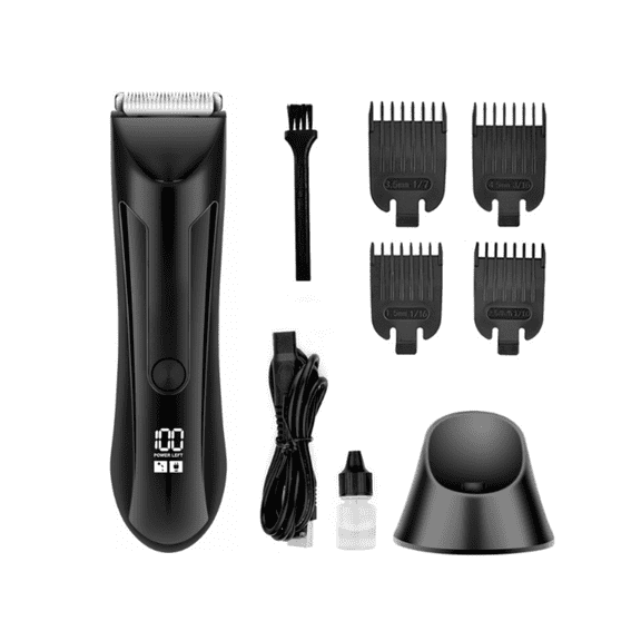 Hair Trimmer Waterproof With LED Lighting Men's Electric Shaver Underarm Private Parts Trimmer Clipper