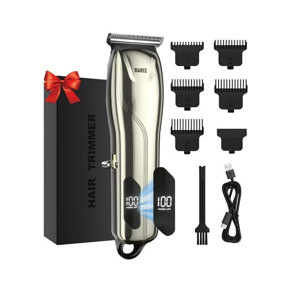 Hair Trimmer for Men Cordless Beard Trimmer Men Home Haircut, Adjustable Electric Hair Clippers with 5 Limit Combs