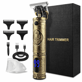 RNKR Cordless Hair Clipper for Men, T-Blade Trimmer w/ 3 Combs, 180min Runtime, USB Fast Charge, Low Noise - Bronze