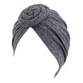thumbnail image 1 of Hair Turbans for Women Fashion, Yigetop Women Cancer Head Scarf Hat Cap Hair Scarf Turban Head Wrap Turban Hats Headwear Chemo Headwear for Women Dark Gray One Size, 1 of 3